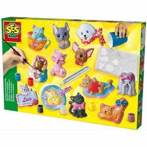 SES CASTING AND PAINTING SET CATS AND DOGS Set de turnare și desenare pisici și câini, mix, mărime imagine