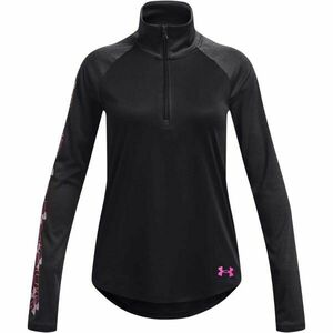 Under Armour TECH GRAPHIC 1/2 ZIP Tricou fete cu mânecă lungă, negru, mărime imagine