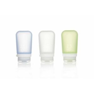 Humangear GoToob+ Sticlă de călătorie din silicon GoToob+ / Recipient Pachet de 3 sticle 74 ml transparent/verde/albastru imagine