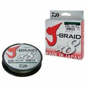Fir textil J-BRAID X8 verde, 300m Daiwa (Diametru fir: 0.16 mm) imagine