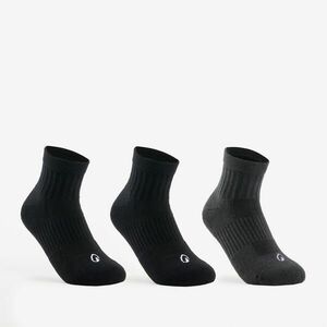 Set Şosete Mid Tenis RS500 x 3 Negru-gri Copii imagine