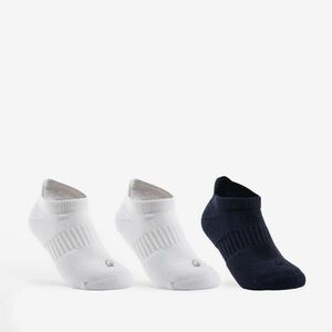 SET DE 3 PERECHI DE ȘOSETE SCURTE DECATHLON RS 500 NEGRU-NEGRU-GRI COPII imagine