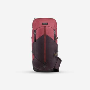 Rucsac Trekking la munte cu husă ploaie MT100 EASYFIT 50L Bordo Damă imagine