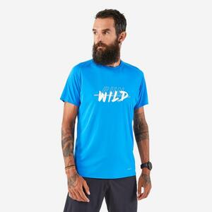 Tricou rezistent alergare montană KIPRUN Run 500 Albastru deschis Bărbați imagine