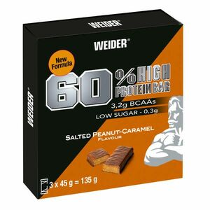 Baton Proteic 60% WEIDER Caramel și unt de arahide x3 imagine