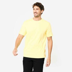 Tricou respirant fitness galben bărbați imagine
