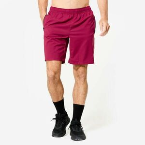 Pantalon scurt respirant de fitness buzunare cu fermoar Mov Bărbați imagine