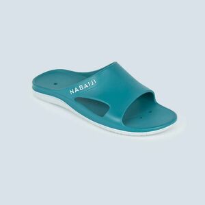 Papuci Înot Slap Piscină 100 Turcoaz-Alb Bărbați imagine