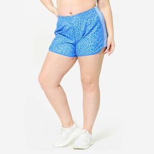 Pantalon scurt lejer fitness Bleumarin Bandă albastru deschis Damă imagine