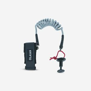 Leash bodyboard 500 gri 2 în 1 Încheietură/ BrațSistem de prindere inclus. imagine