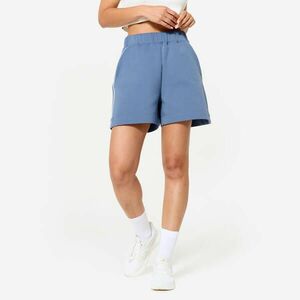 Pantalon scurt larg Fitness Albastru-Alb Damă imagine