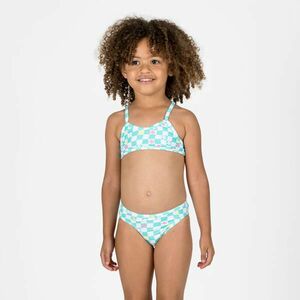 Costum de baie surf 2 piese bretele încrucișate Boni Verde și alb Fete imagine