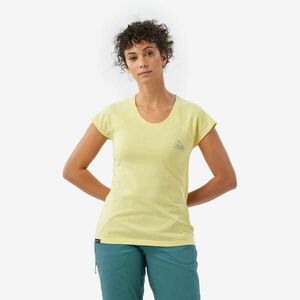 Tricou confortabil escaladă Vertika Montse Galbany galben damă imagine