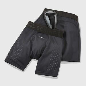 PANTALON SCURT + COCHILIE FLEXIBILĂ LUPTE NEGRU BĂRBAȚI imagine