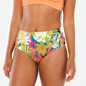 Slip de baie cu talie înaltă Flori multicolore Damă imagine