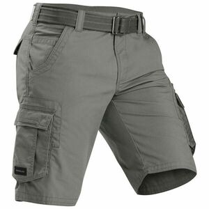 Pantalon scurt cargo Trekking călătorie TRAVEL 500 Kaki Bărbați imagine