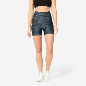 Pantalon scurt fitness cardio 100 Gri pestriț Damă imagine