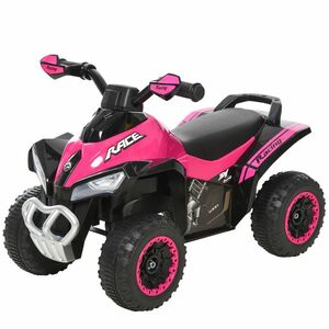 ATV Jucarie pentru copii Ride On cu lumini si sunete HOMCOM, miscare prin impingere varsta recomandata 18-36 luni, roz, 67, 5x38x 44cm | Aosom Romania imagine