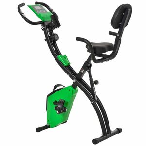 Bicicleta Pliabila 2 în 1, Rezistenta 8 Nivele Elastice pentru Brate si Ecran LCD, 97x51x115cm, Verde HOMCOM | Aosom RO imagine