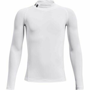 Under Armour HG ARMOUR MOCK Tricou compresiv pentru băieți, alb, mărime imagine
