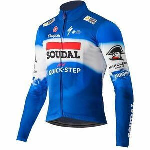 Castelli QUICK STEP LS THERMAL Tricou de ciclism bărbați, albastru, mărime imagine