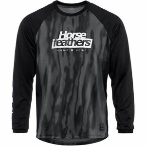 Horsefeathers SPIKE LS Tricou ciclism de bărbați, gri închis, mărime imagine