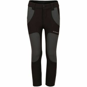 ALPINE PRO BRENO Pantaloni softshell copii, negru, mărime 116-122 imagine