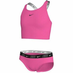 Nike NIKE LOGO TAPE Costum de baie fete, roz, mărime imagine