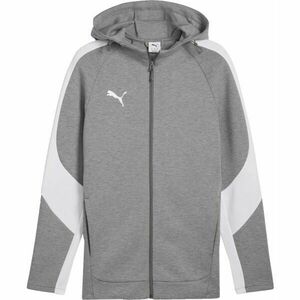 Puma TEAMEVOSTRIPE HOODED JACKET Geacă pentru bărbați, gri, mărime imagine