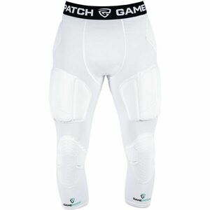 GAMEPATCH PADDED 3/4 TIGHTS WITH FULL PROTECTION Colanți unisex compresivi, alb, mărime imagine
