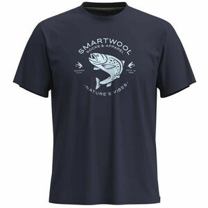 Smartwool TROUT FISCHING SHORT SLEEVE GRAPHIC TEE Tricou pentru bărbați, albastru închis, mărime imagine