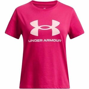 Under Armour BIG LOGO Tricou fete, roz, mărime imagine