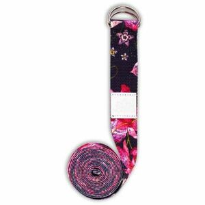 YOGGYS STRETCHING STRAP WILD ORCHID Bandă elastică yoga, negru, mărime imagine