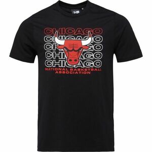 New Era CHICAGO BULLS NBA STACK WORDMARK Tricou de bărbați, negru, mărime imagine