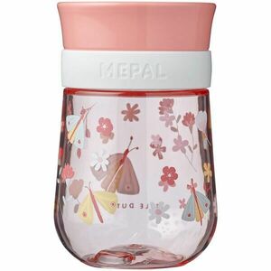 Mepal MIO 360° FLOWERS & BUTTERFLIES 300 ML Cană de antrenament pentru copii, roz, mărime imagine