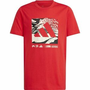 adidas CAMO GRAPHIC Tricou copii, roșu, mărime imagine