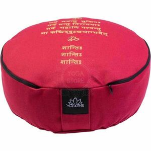 YOGGYS MEDITATION PILLOW MANTRA Pernă de meditație, roșu, mărime imagine