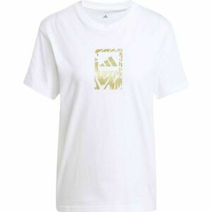 adidas TECH METALLIC TEE Tricou pentru femei, alb, mărime imagine