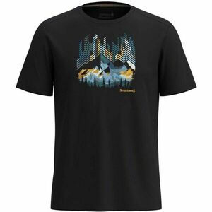 Smartwool VITAL PEAKS ACTIVE SHORT SLEEVE GRAPHIC TEE Tricou pentru bărbați, negru, mărime imagine