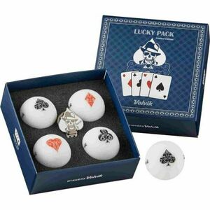 VOLVIK GB LUCKY PACK 4 PCS + 1 BALLMARKER Mingi de golf, alb, mărime imagine