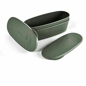 Light my fire SNAPBOX OVAL 2-PACK Cutie de călătorii, verde închis, mărime imagine