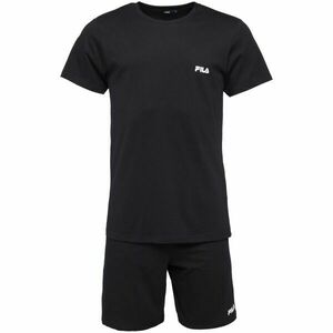 Fila SET SHORT SLEEVES T-SHIRT AND SHORT PANTS IN JERSEY Pijama bărbați, negru, mărime imagine