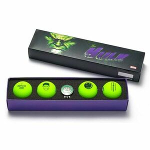 VOLVIK GB MARVEL HULK SET 4 BALLS + 1 BALLMARKER Mingi de golf, neon reflectorizant, mărime imagine