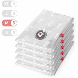 COMPACTOR BAG ASPISPACE 5PCS M Saci vidați pentru depozitarea materialelor textilelor și a plapumelor, transparent, mărime imagine