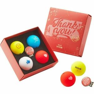 VOLVIK GB THANK YOU 4 BALLS + 1 BALLMARKER Mingi de golf, mix, mărime imagine