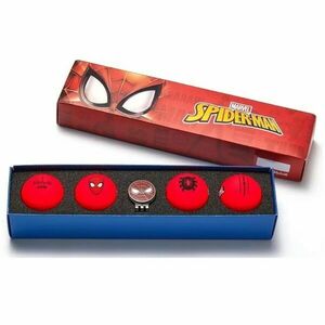 VOLVIK GB VV MARVEL SPIDERMAN SET 4 BALLS + 1 BALLMARKER Mingi de golf, roșu, mărime imagine