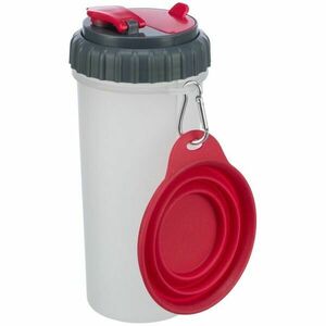 TRIXIE TRAVEL TANK Recipient călătorie pentru apă și hrană, inclusiv castron, transparent, mărime imagine
