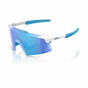 Ochelari de soare 100% Aerocraft, alb mat - oglindă albastră HiPER imagine