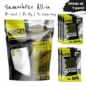 Adventure menu Set autoîncălzire ALLinONE/ 3x30g+2x60g+ Geantă cu fermoar imagine
