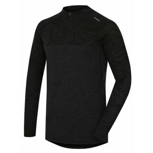 Husky Merino lenjerie termică Husky Merino Lenjerie de bărbați cu guler cu fermoar negru imagine